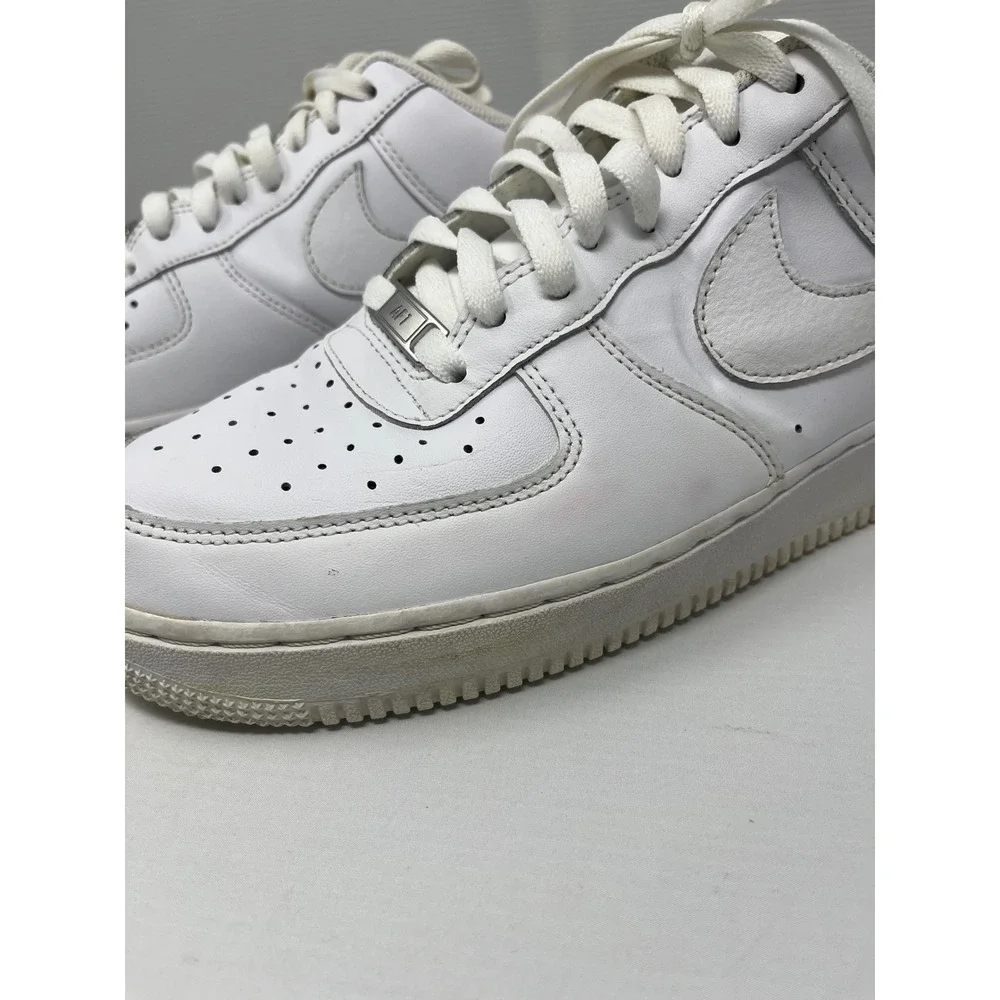 Nike Air Force 1 07 Low Triple White Shoe 315122-111 Mens 10.5 W/ Box No Insoles